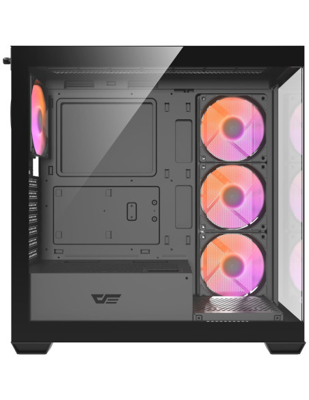 DarkFlash DS900 Black doble cristal templado y frontal madera