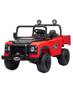 COCHE INFANTIL A BATERIA CONTROL REMOTO LAND ROVER DEFENDER CLASSIC ROJO