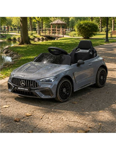 COCHE INFANTIL A BATERIA CON CONTROL REMOTO MERCEDES BENZ CLE53 AMG GRIS