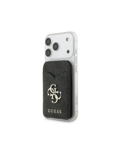 GUESS TARJETERO MAGSAFE 4G SOPORTE ESPEJO NEGRO