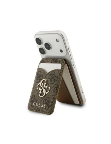 GUESS TARJETERO MAGSAFE 4G SOPORTE ESPEJO MARRÓN