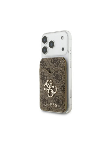 GUESS TARJETERO MAGSAFE 4G SOPORTE ESPEJO MARRÓN