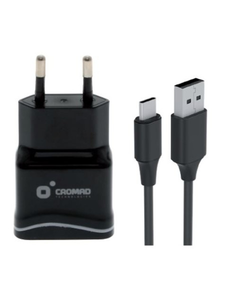 PACK CARGADOR CORRIENTE 2.1A + CABLE TIPO C 2.0 CROMAD