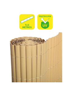 CAÑIZO PLÁSTICO DOBLE CARA 1X3 METROS MARRON CLARO SUNGARDEN