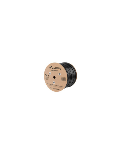 Lanberg LCU6-21CU-0305-BK cable de red Negro 305 m Cat6 U/UTP (UTP)