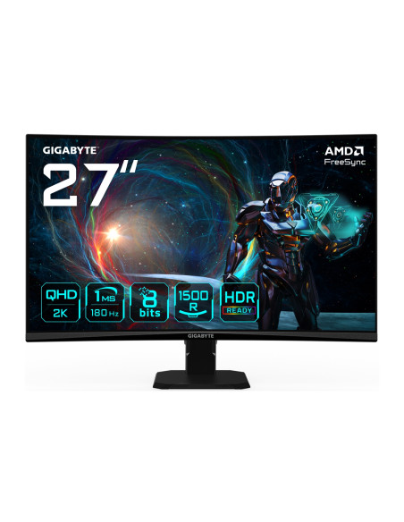GIGABYTE GS27QCA 27" Monitor Curvo para Gaming QHD - 2560 x 1440,