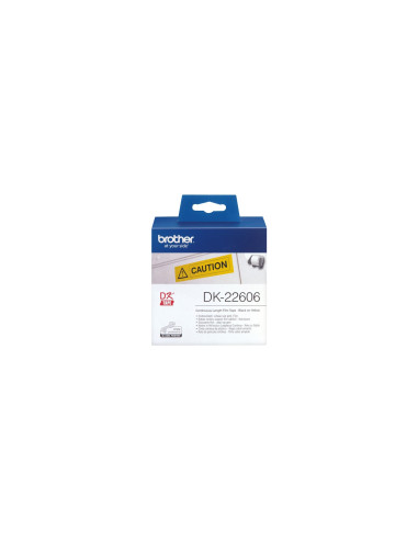 CINTA ETIQUETAS BROTHER DK-22606 PELICULA PLASTICA CONTINUA AMARILLA