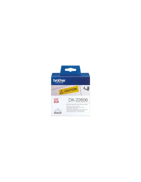 CINTA ETIQUETAS BROTHER DK-22606 PELICULA PLASTICA CONTINUA AMARILLA