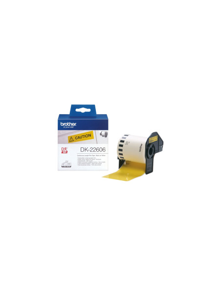 CINTA ETIQUETAS BROTHER DK-22606 PELICULA PLASTICA CONTINUA AMARILLA