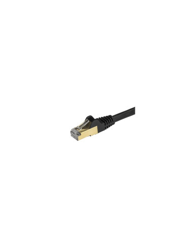 StarTech.com Cable de 7,5m de Red Ethernet Cat6a Negro sin Enganches