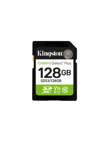 Kingston Technology 128 GB SDXC Canvas Select Plus Gen3 150 MB/s C10