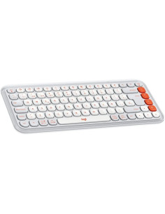 TECLADO LOGITECH POP ICON KEYS WIRELESS ROSE/WHITE