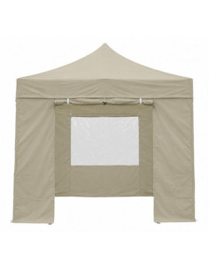 PARED PARA CARPA PLEGABLE ALUMINIO SG0129 CON CREMALLERA BEIGE SUNGARDEN