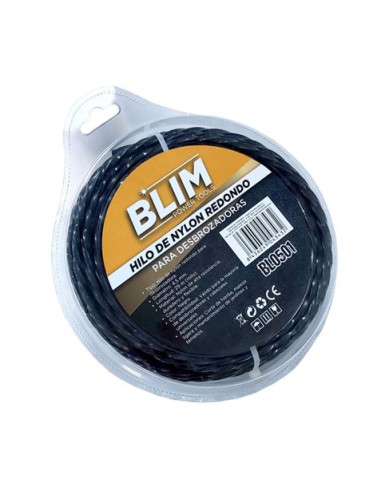 HILO DE NYLON REDONDO PARA DESBROZADORAS 4.5MMX29MTRS BLIM