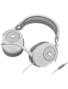 AURICULARES + MICROFONO CORSAIR HS65 USB GAMING HEADSET RGB 7.1 WHITE 2