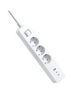 REGLETA XIAOMI POWER STRIP 3 SCHUKOS USB/USB-C PROTECCION 20W 1,4M WHITE
