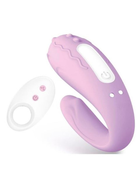 VIBRADOR PARA PAREJAS CON DOBLE MOTOR Y CONTROL REMOTO BRIGHTMAUVE INTOYOU
