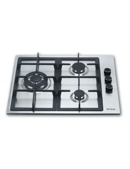 PLACA A GAS PARA ENCASTRAR ACERO INOX MX-ONDA