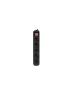 REGLETA LANBERG 5 SCHUKOS CON PROTECCION 3M BLACK 2