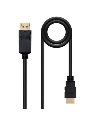 CABLE CONVERSOR NANOCABLE DISPLAYPORT A HDMI 2M DP/HDMI BLACK