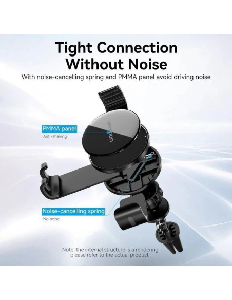 SOPORTE VENTION COCHE PARA SMARTPHONE 4.7-7.2 CLIP BLACK