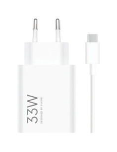 CARGADOR DE PARED XIAOMI COMBO 33W USB-A + CABLE WHITE
