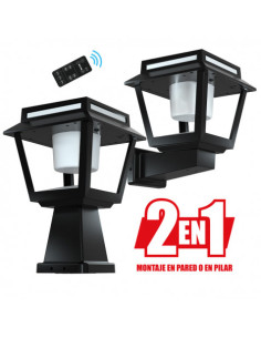 FAROL LED SOLAR 2 EN 1 SERIE PRO TOWER DUO 15W 1600LM 3 TEMPERATURAS ELBAT