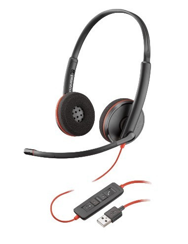 AURICULAR + MICROFONO POLY BLACKWIRE 3220 BIAURAL USB-A
