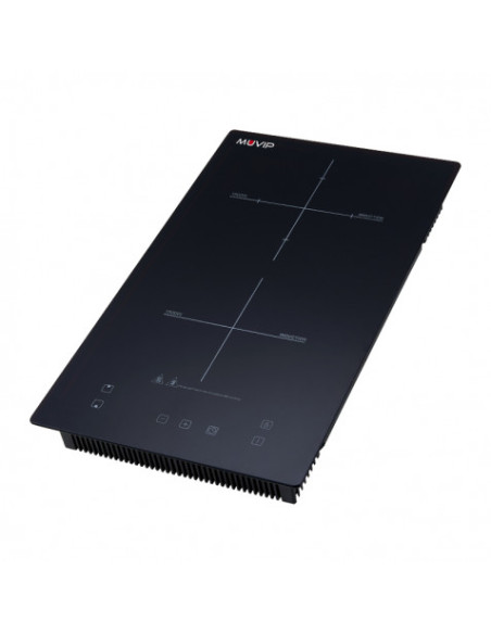 COCINA DE INDUCCIÓN 2 FUEGOS 3300W ENCASTRE + SOBREMESA MUVIP