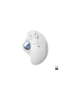 RATON LOGITECH ERGO M575 BLUETOOTH & WIRELESS WHITE