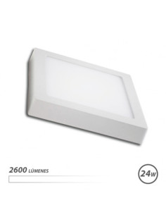 DOWNLIGHT CUADRADO SOBRE PARED LED 24W 2600LM LUZ BLANCA ELBAT