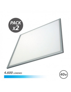PACK 2 PANELES LED 60X60 40W 4600LM LUZ FRIA ELBAT
