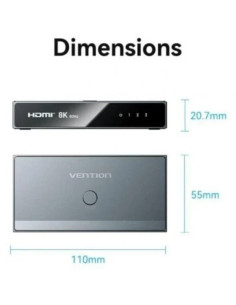 SWITCH CONMUTADOR VENTION HDMI 2.1 8K HDMI/H - 3XHDMI/H GREY 2