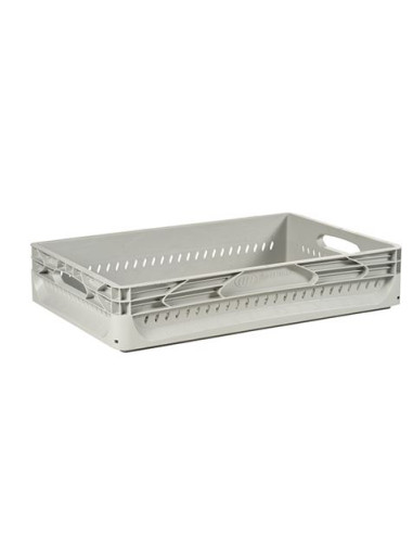 CAJA INDUSTRIAL PERFORADA 60X40H 12CM GRIS ARTPLAST