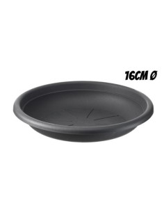 PLATO PARA MACETA 16CM ANTRACITA ARTPLAST