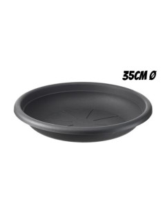 PLATO PARA MACETA 35CM ANTRACITA ARTPLAST