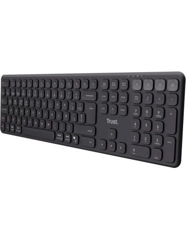 TECLADO TRUST VAIYA RECARGABLE WIRELESS BLUETOOTH BLACK