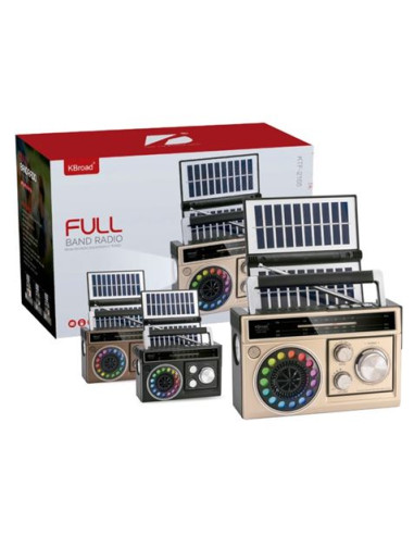 RADIO SOLAR - ALTAVOZ BT | USB | TF | LINEIN | FM | AM | SW | RGB GENX