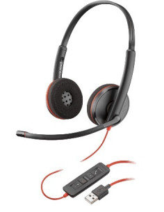 AURICULAR + MICROFONO POLY BLACKWIRE 3220 BIAURAL USB-A