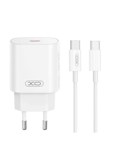 CARGADOR DE CORRIENTE CE25 25W 1 X TIPO C + CABLE TIPO C- TIPO C 1 METRO XO