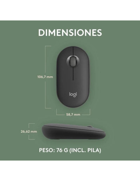 RATON LOGITECH PEBBLE 2 M350S WIRELESS BLACK
