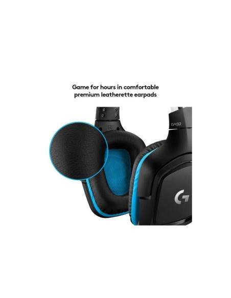 AURICULARES + MICROFONO LOGITECH GAMING G432 USB DTS 7.1 BLACK/BLUE