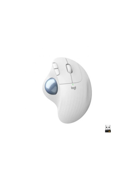 RATON LOGITECH ERGO M575 BLUETOOTH & WIRELESS WHITE