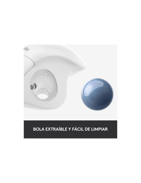 RATON LOGITECH ERGO M575 BLUETOOTH & WIRELESS WHITE