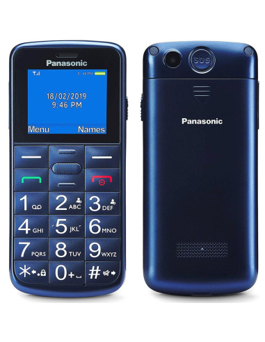 Panasonic KX-TU110 EXC Móvil para Mayores Botón SOS 1.77" DS Azul