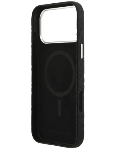 CARCASA KARL LAGERFELD IPHONE 17 PRO MAX NEGRO Y PLATA
