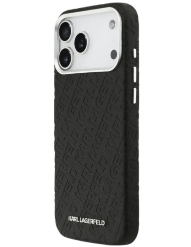 CARCASA KARL LAGERFELD IPHONE 17 PRO MAX NEGRO Y PLATA