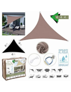TOLDO TRIANGULAR 4X4X4 METROS TOPO CON BOSLA
