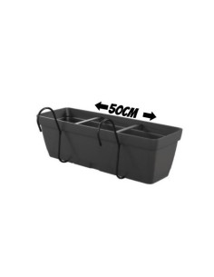 MACETA COLGANTE RECTANGULAR 50CM ANTRACITA FLYCURVED ARTPLAST