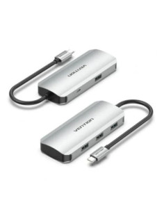 HUB VENTION USB-C 4 PUERTOS USB 3.0 / MICROUSB PD